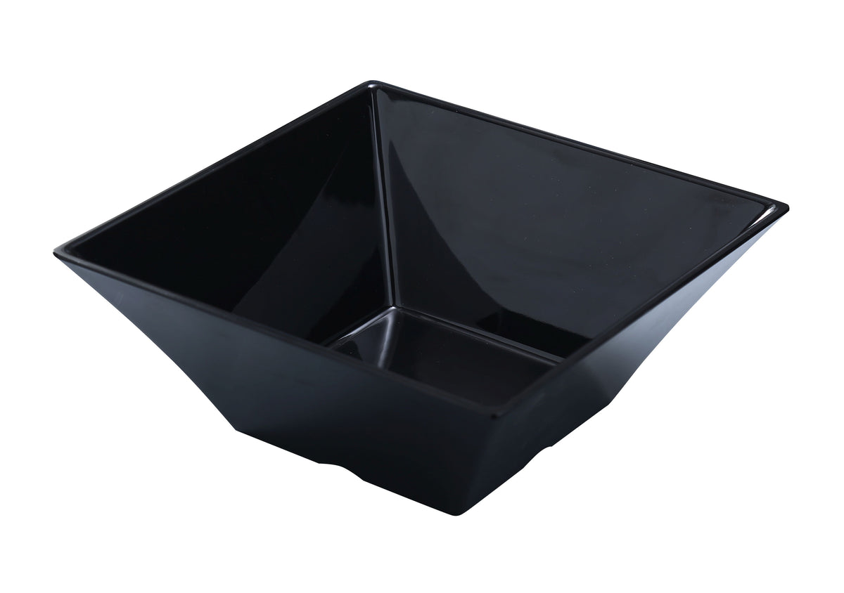 Yanco RM-4109BK - 4 Qt (128 Oz) Square Melamine Bowl, Black, 10" x 10" x 4" - Case of 12