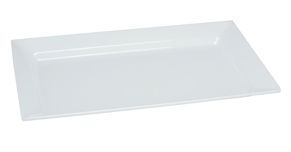 Yanco RM-4309 Plate, 17-1/2" L x 10-3/4" W Rectangular Melamine, White, Dishwasher Safe - Case of 12