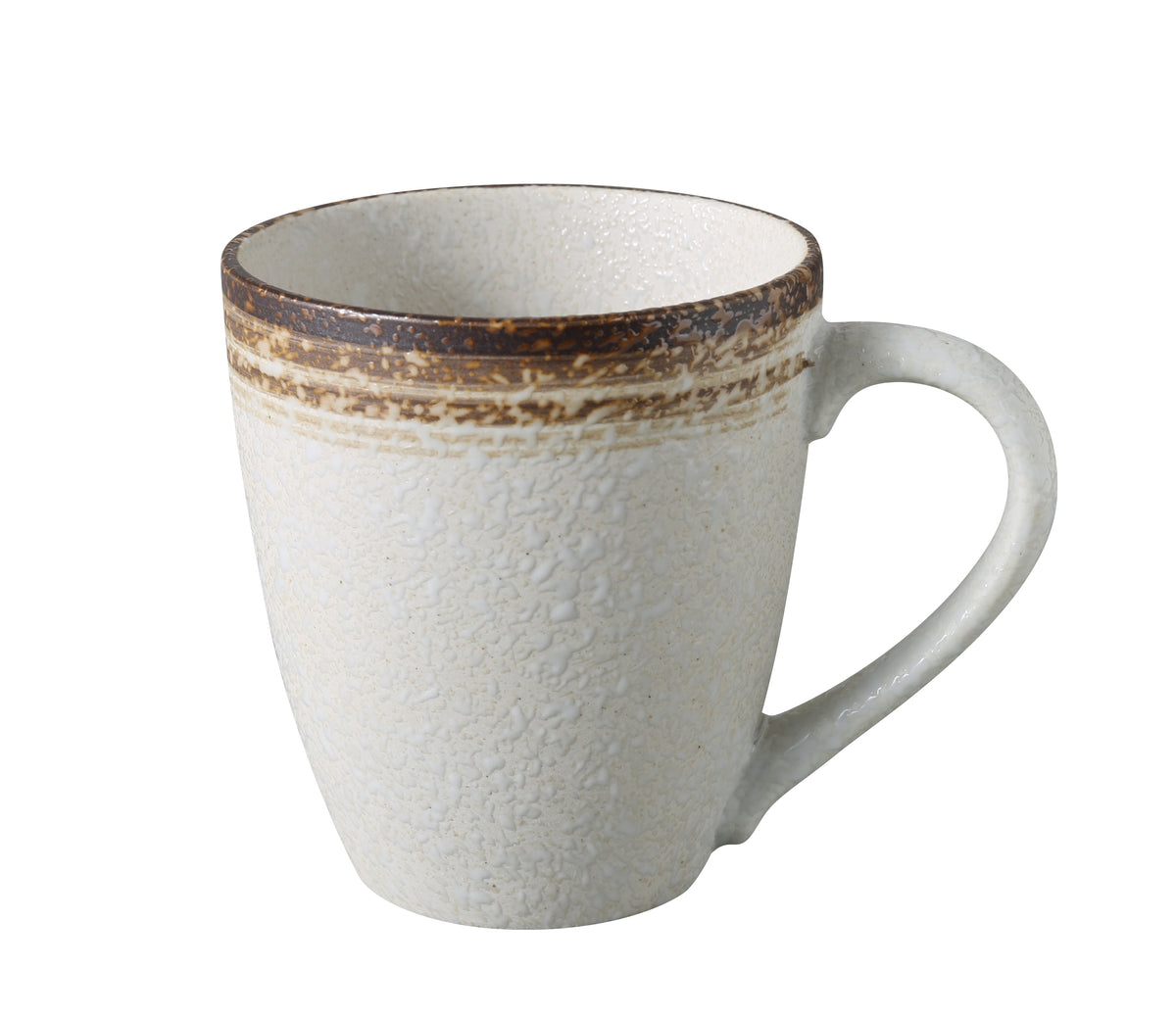 Yanco RO-012 Rockeye China Mug, 12 oz (3 5/8" x 4"), White and Brown, Dishwasher/Microwave - 1 Dozen - Case of 36