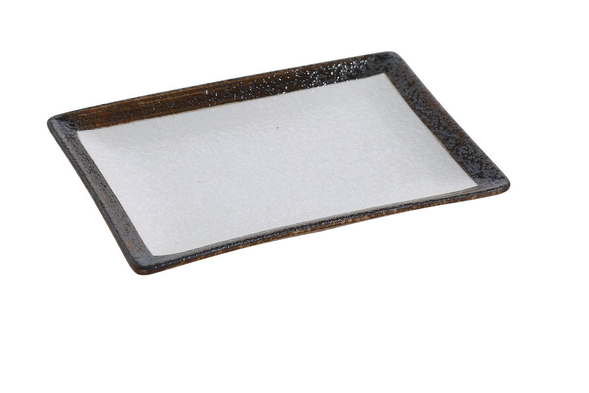 Yanco RO-208 Rectangular Plate 8" x 5-1/2" x 7/8" Porcelain Dishwasher Oven Microwave Safe - Case of 36