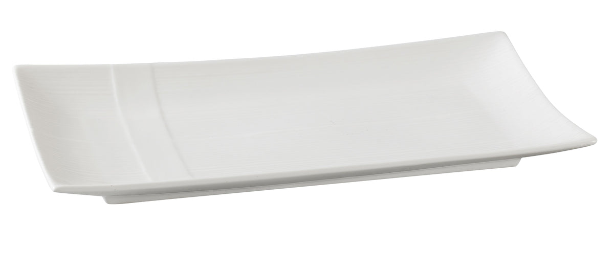 Yanco SH-215 Rectangular Plate, 15-1/2" x 7-1/2", White Porcelain, Dishwasher Oven Safe - Case of 12