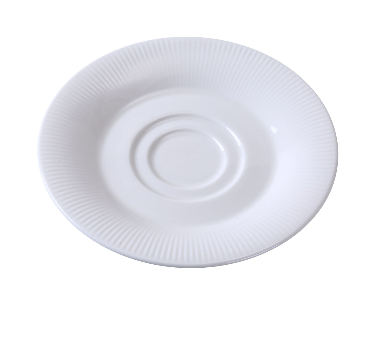 Yanco SI-002 Siena Porcelain Saucer, 6" Dia. x 3/4" H, White, Dishwasher Safe - Case of 36