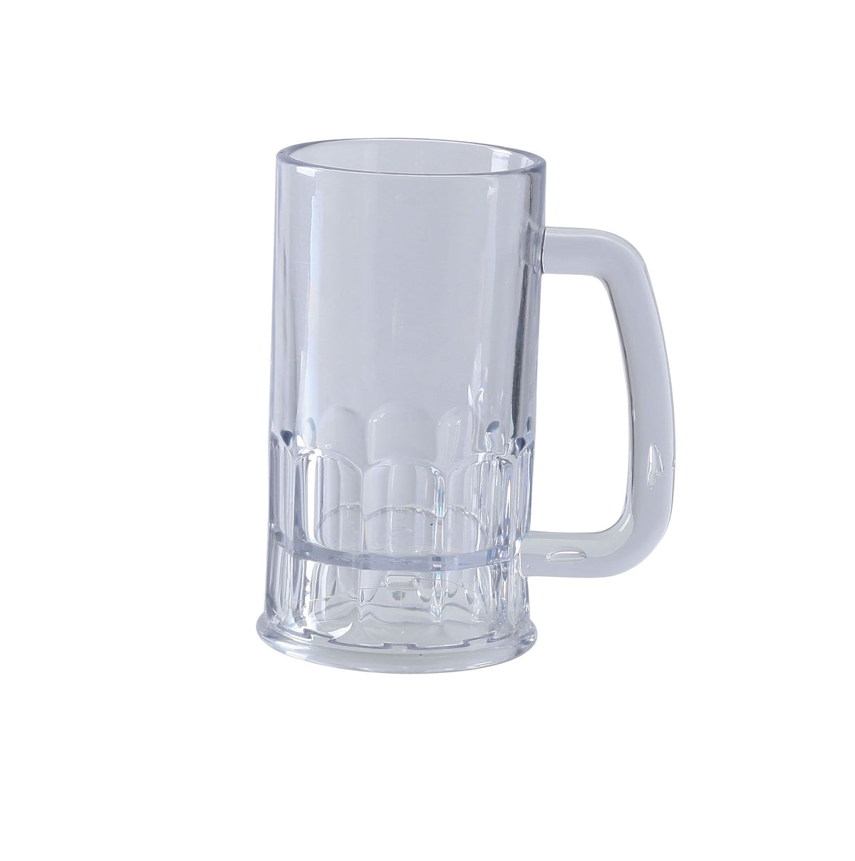 Yanco SM-12-B 12 oz Clear SAN Beer Mug, 3" Diameter x 5-1/2" Height, Plastic Stein - Case of 24