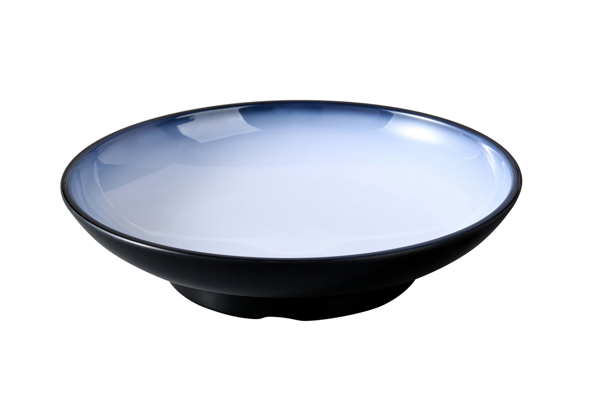 Yanco SN-310 - Sentry Pasta Bowl 35 oz (1 qt) 9 7/8"x2 1/4" Melamine White/Black - Case of 12