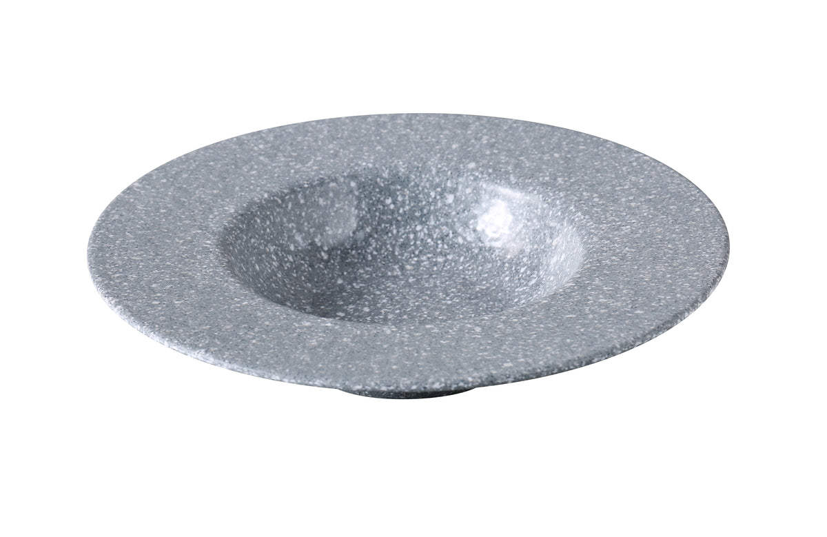 Yanco ST-509 Dessert Bowl 9 1/8" x 1 7/8", 10 oz Gray Melamine, Dishwasher Safe - 1 Dozen - Case of 24