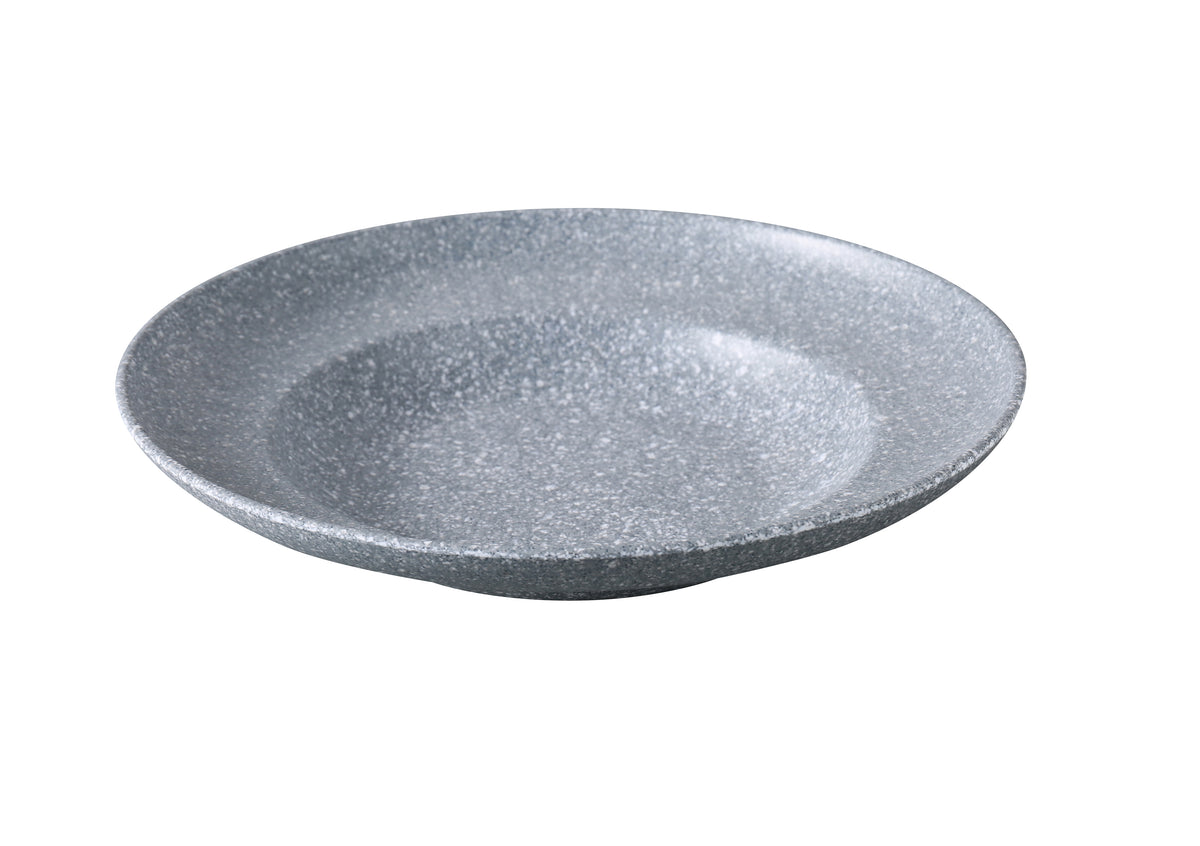 Yanco ST-610 Mediterranean Bowl, 13 oz (10-3/4" x 2⅛"), Gray Melamine, Dishwasher-Safe - 1 Dozen - Case of 24