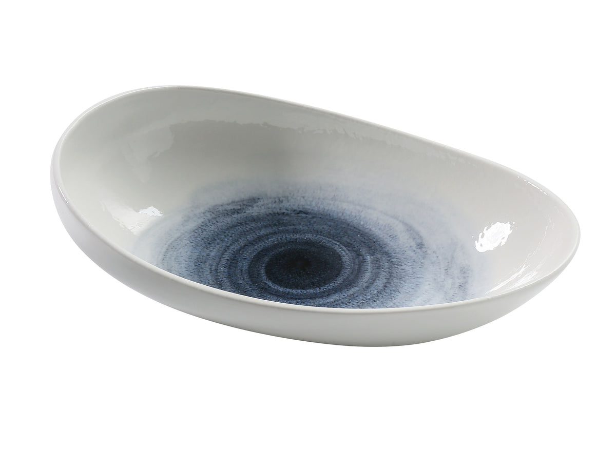 Yanco UN-411 Oval China Plate, 11.5" W x 3" D x 7.5" H, 45 oz, Rolled Edge Rim - Case of 12
