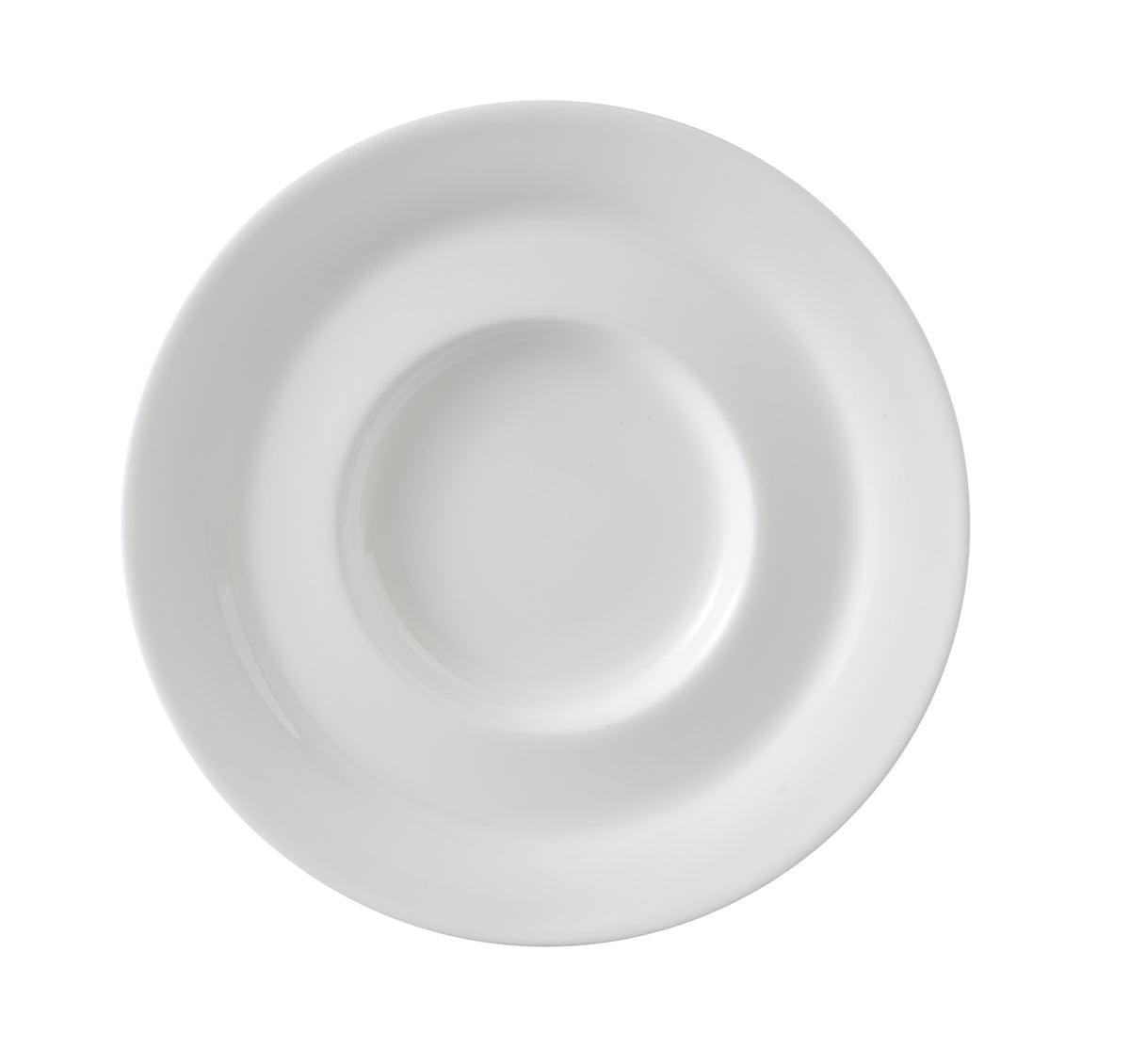 Yanco VS-002 Saucer, 6" Dia x 1/2" H, White Magnesia China, Glazed/Dishwasher Safe - Case of 36