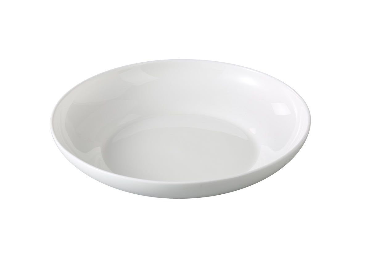 Yanco VS-708 Versailles 22 oz Soup Bowl, 8" Dia x 1-1/2" H, White China, Dishwasher Safe - Case of 24