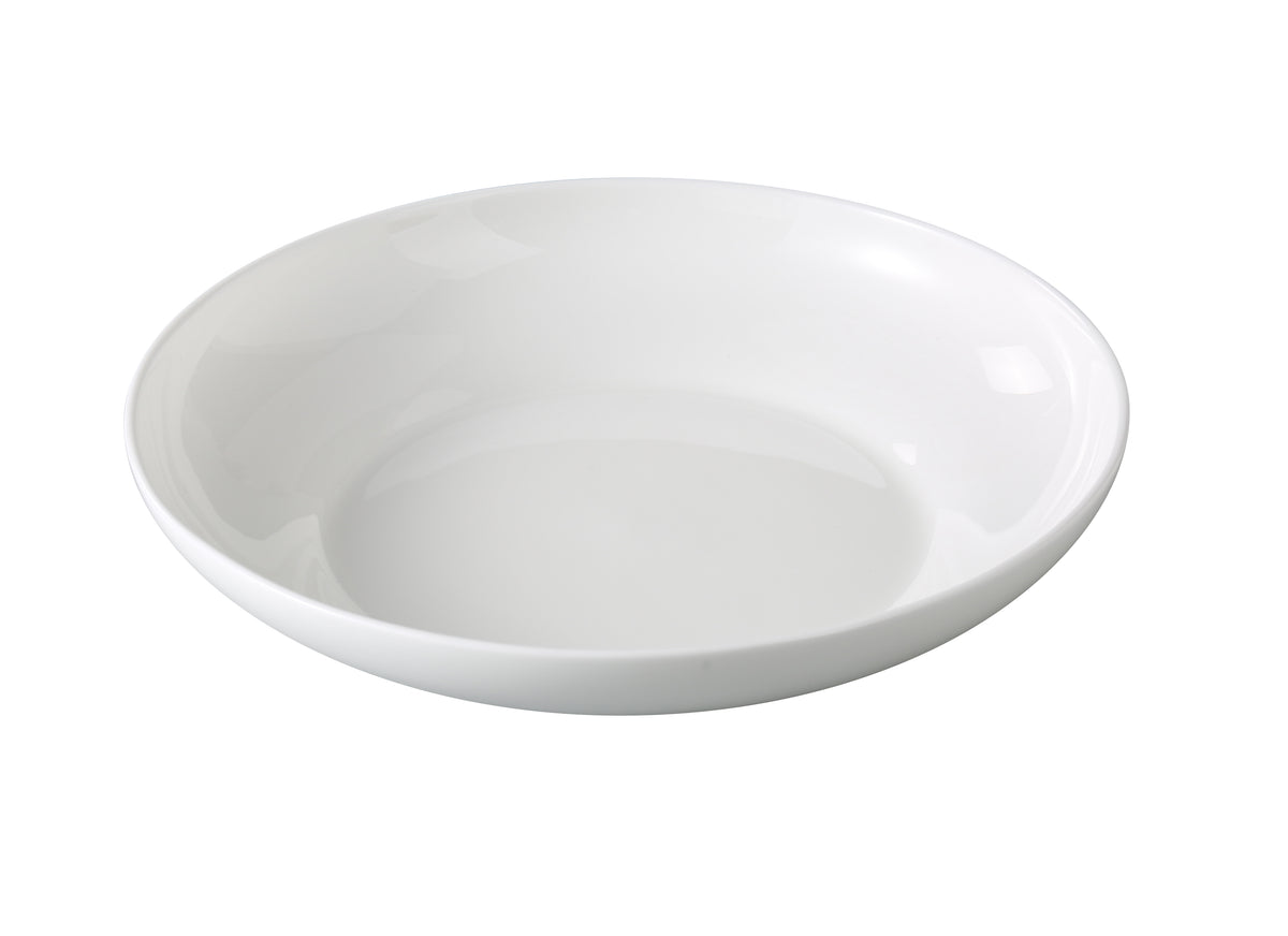 Yanco VS-709 - 30-Oz Pasta Bowl, 9" Dia x 1 7/8" H, White Magnesia China, Dishwasher Safe - Case of 12