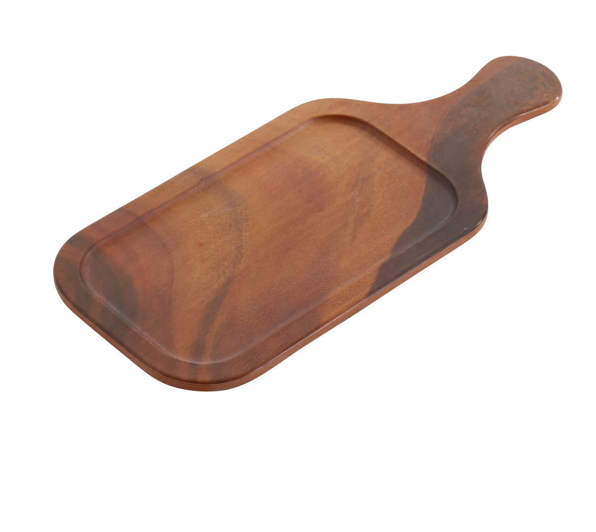 Yanco WD-1214 Rectangular Tray 14" x 5-1/2", Patterned Melamine Bamboo-Look, Handle - Case of 24