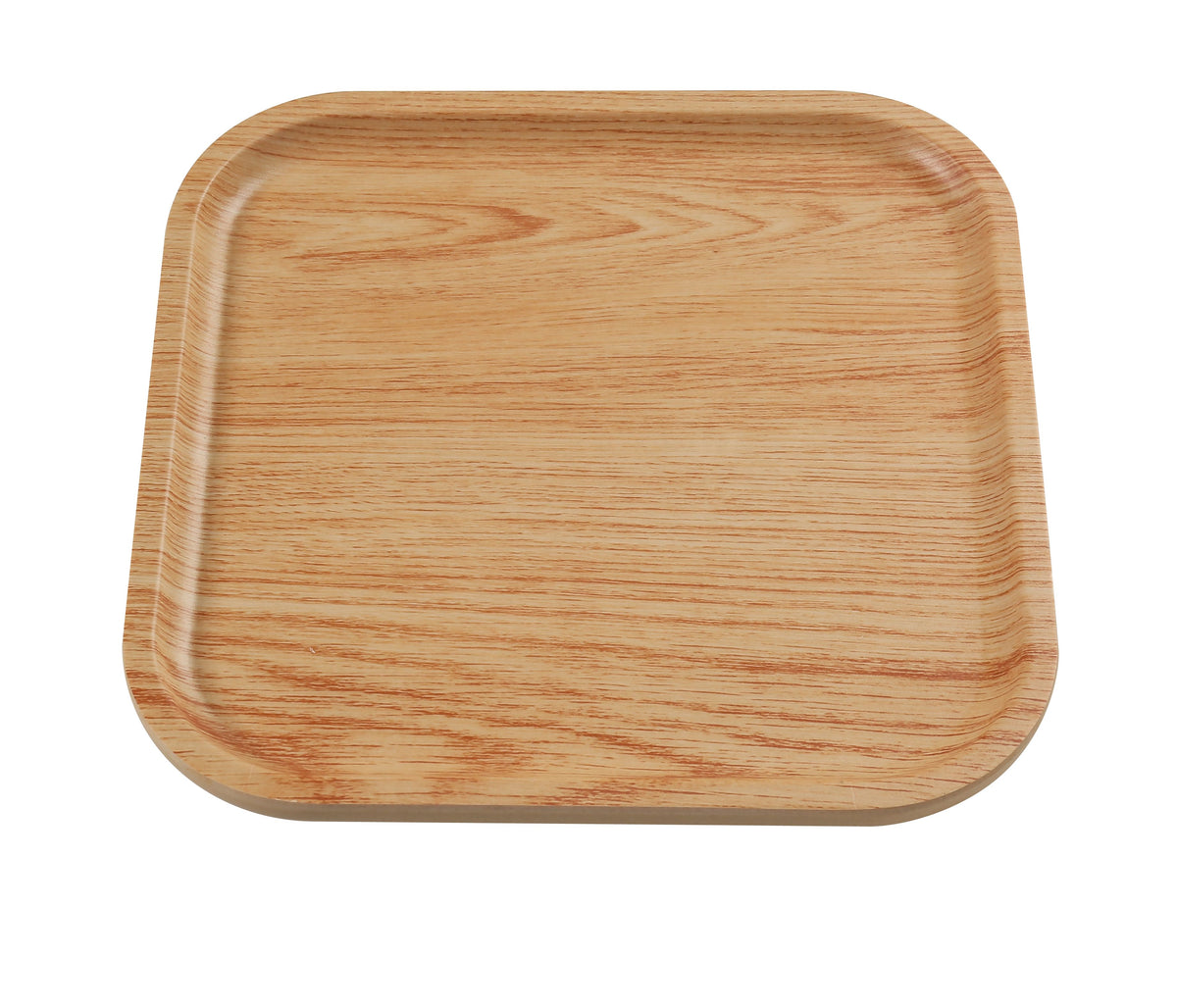Yanco WD-2108 Square Melamine Plate 8.125" x 8.125" Golden Oak 8" Diameter - Case of 36