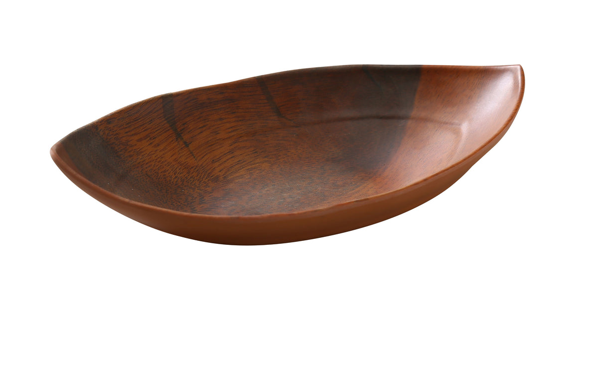 Yanco WD-710 Oval Bowl, 10" x 5-1/2" x 2" Deep, 18 oz (-3/4 qt) Melamine Wood-Look - Case of 24