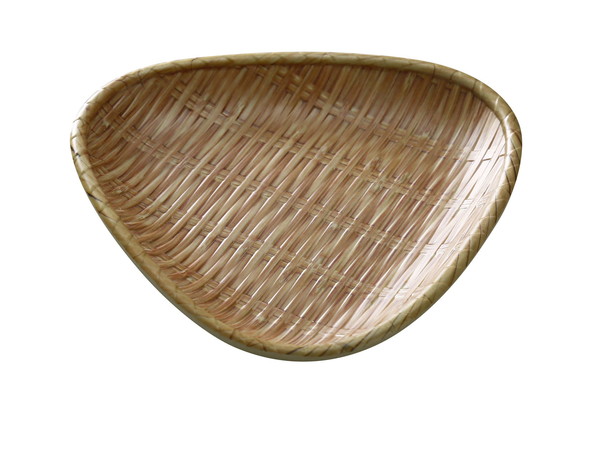 Yanco WD-809 - 8" Triangular Deep Plate, Brown Bamboo-Look Melamine, Dishwasher Safe - Case of 24