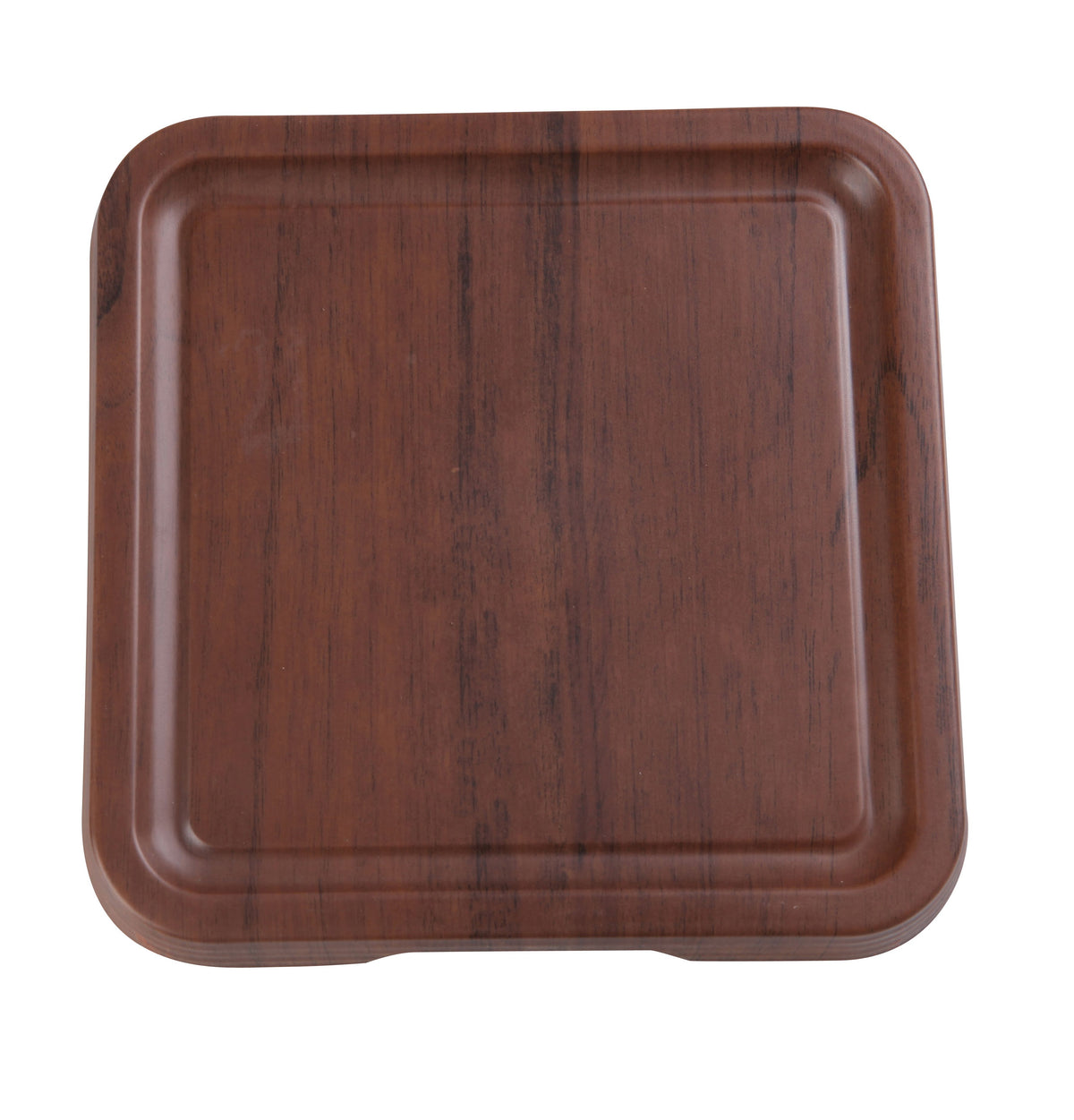 Yanco WL-309 - Serving Tray, 8.5" x 8.5" x 1", Sq, Melamine Wood-Grain, Browns, Dishwasher Safe - Case of 24